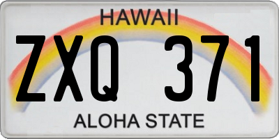 HI license plate ZXQ371