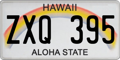 HI license plate ZXQ395
