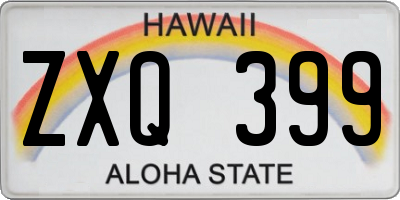 HI license plate ZXQ399