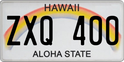 HI license plate ZXQ400