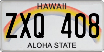 HI license plate ZXQ408