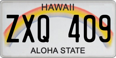 HI license plate ZXQ409