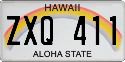HI license plate ZXQ411