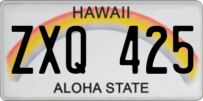 HI license plate ZXQ425