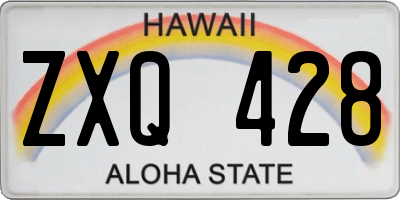 HI license plate ZXQ428