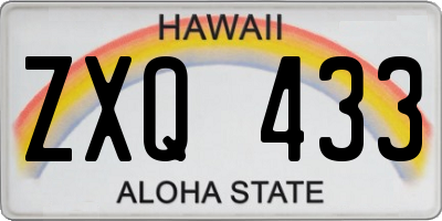 HI license plate ZXQ433