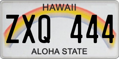 HI license plate ZXQ444