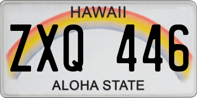 HI license plate ZXQ446