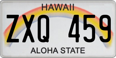 HI license plate ZXQ459