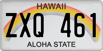 HI license plate ZXQ461
