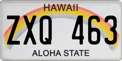 HI license plate ZXQ463