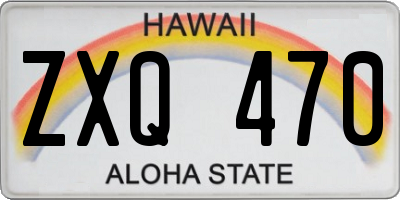 HI license plate ZXQ470