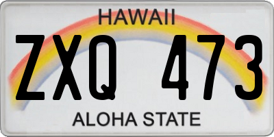 HI license plate ZXQ473