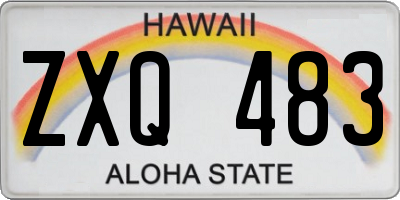 HI license plate ZXQ483
