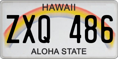 HI license plate ZXQ486