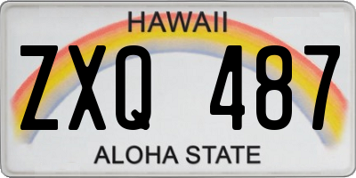 HI license plate ZXQ487