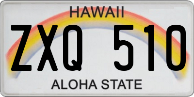 HI license plate ZXQ510