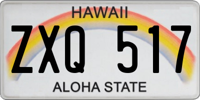 HI license plate ZXQ517