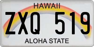 HI license plate ZXQ519