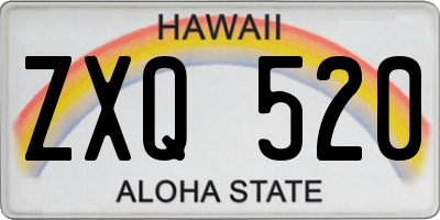 HI license plate ZXQ520