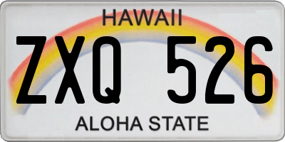 HI license plate ZXQ526