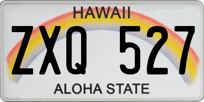 HI license plate ZXQ527