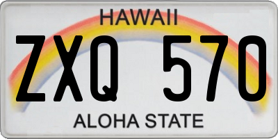 HI license plate ZXQ570