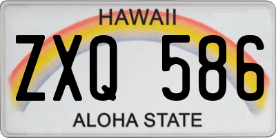 HI license plate ZXQ586