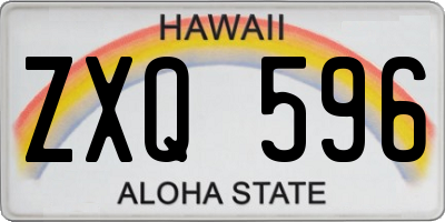 HI license plate ZXQ596