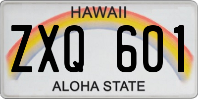 HI license plate ZXQ601
