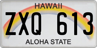 HI license plate ZXQ613