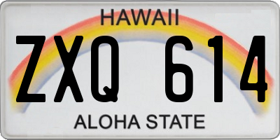 HI license plate ZXQ614