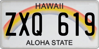 HI license plate ZXQ619