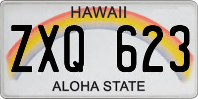 HI license plate ZXQ623