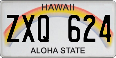 HI license plate ZXQ624