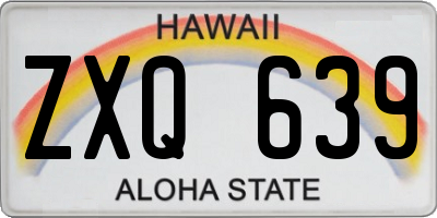 HI license plate ZXQ639