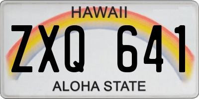 HI license plate ZXQ641
