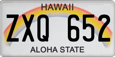 HI license plate ZXQ652