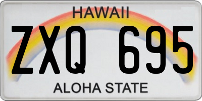 HI license plate ZXQ695