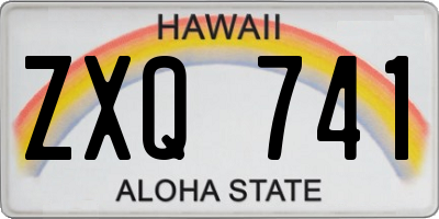 HI license plate ZXQ741