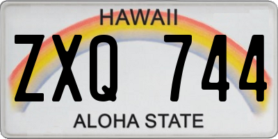 HI license plate ZXQ744