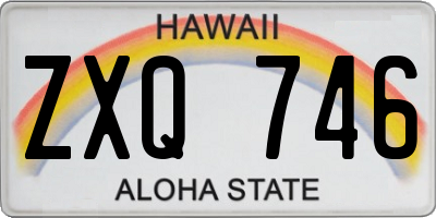 HI license plate ZXQ746
