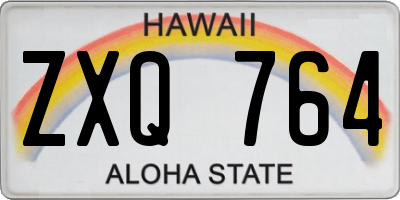 HI license plate ZXQ764