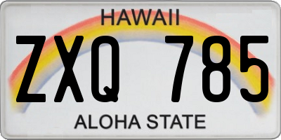 HI license plate ZXQ785