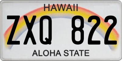 HI license plate ZXQ822