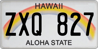 HI license plate ZXQ827