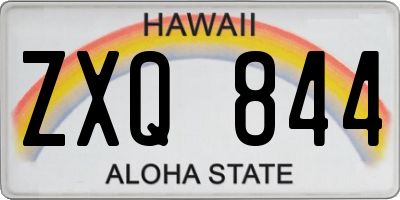 HI license plate ZXQ844