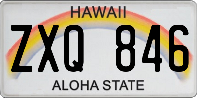 HI license plate ZXQ846