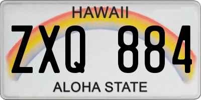 HI license plate ZXQ884