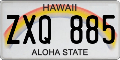 HI license plate ZXQ885